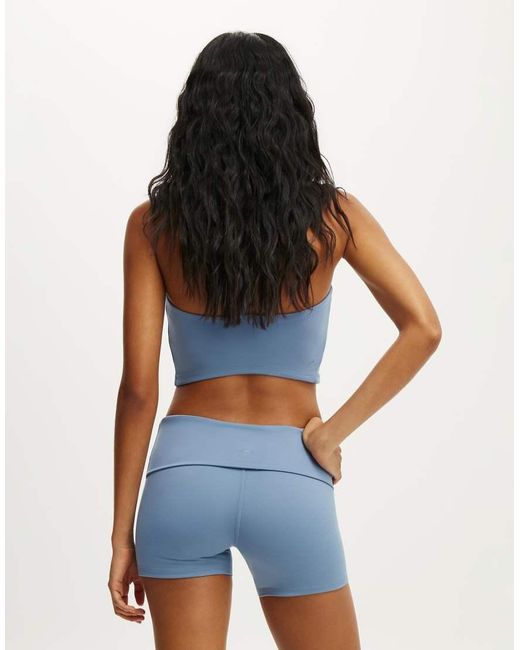 Cotton On Blue Ultra Soft Roll Over Shortie Short