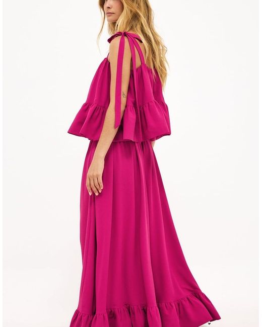 NA-KD Pink Maxi Skirt