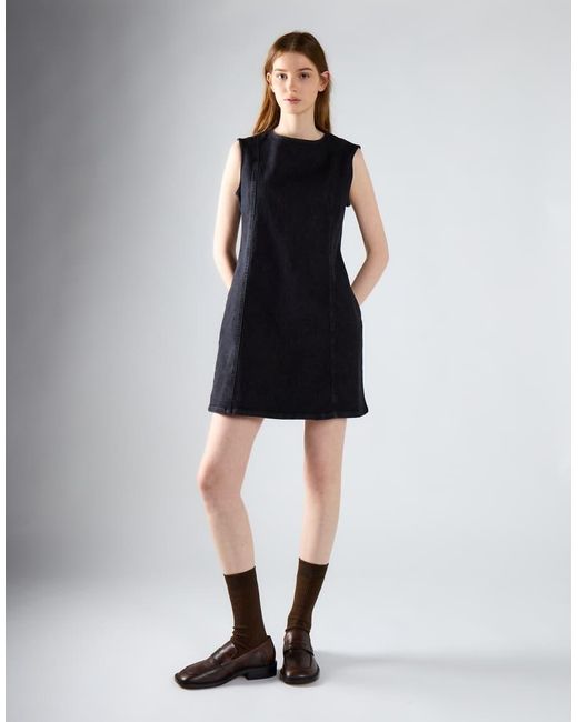 Glamorous Black Sleeveless Denim Mini Dress