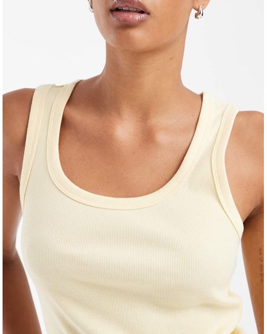 Gap Yellow Cotton Ribbed Vest