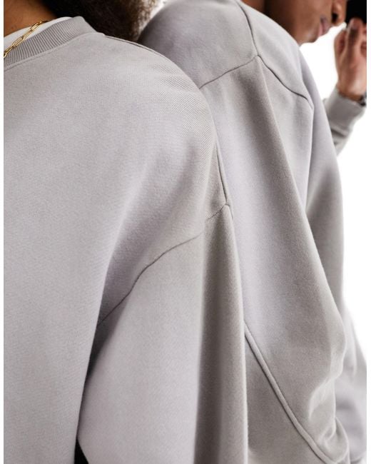 ASOS Gray Unisex Co-ord Oversized Sweatshirt With Seam Detail