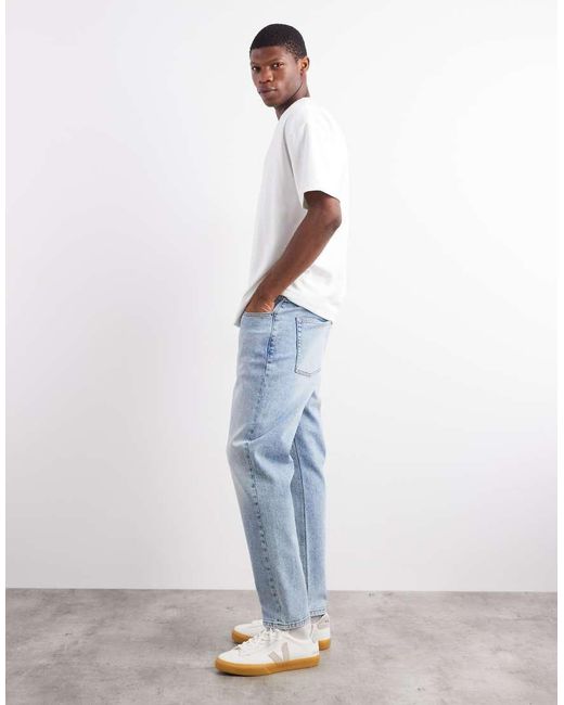ASOS White Stretch Tapered Jeans for men