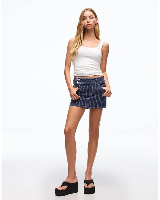 Bershka Natural Denim Skort