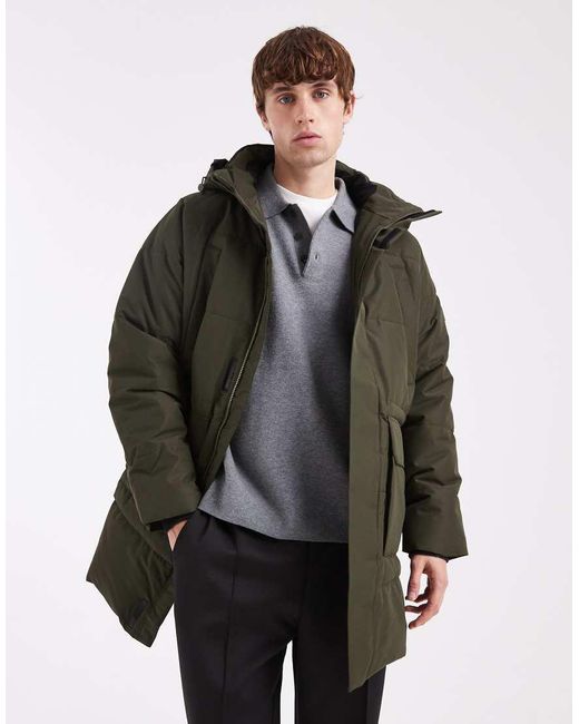 Only & Sons Gewatteerde Parka in het Gray voor heren