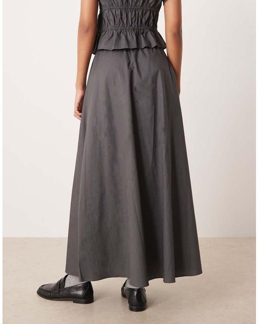 Glamorous White Elastic Waist Maxi Skirt