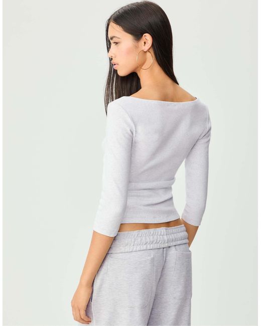 Stradivarius Gray – basic – t-shirt