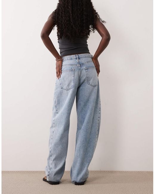 Mango Blue Barrel Jean