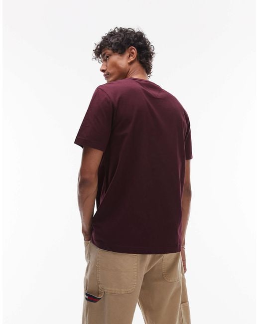 Tommy Hilfiger Red Essential Regular Fit T-Shirt for men