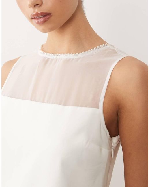 Abercrombie & Fitch White Bow Back Bridal Mini Dress
