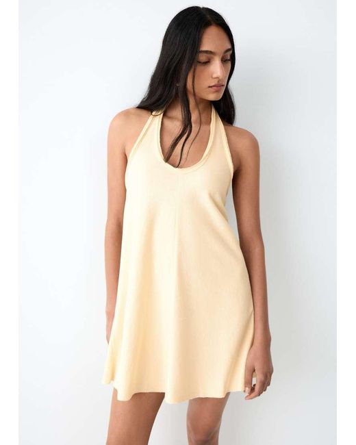 Mango Natural Teen Halterneck Mini Dress