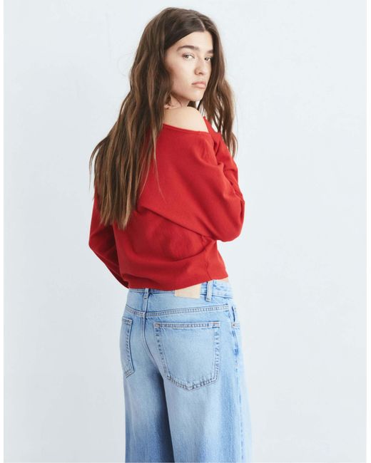 Pull asymétrique Pull&Bear en coloris Red