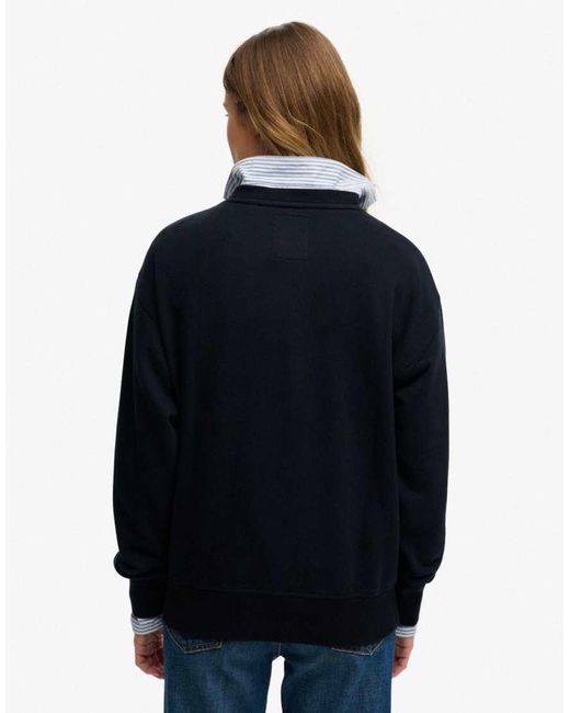 Superdry Blue Crest Loose Crew