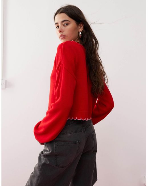 Miss Selfridge Red – strickpullover