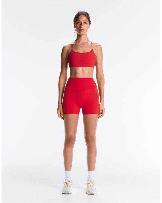 Oysho Red Comfortlux High-rise 10cm Hot Pants