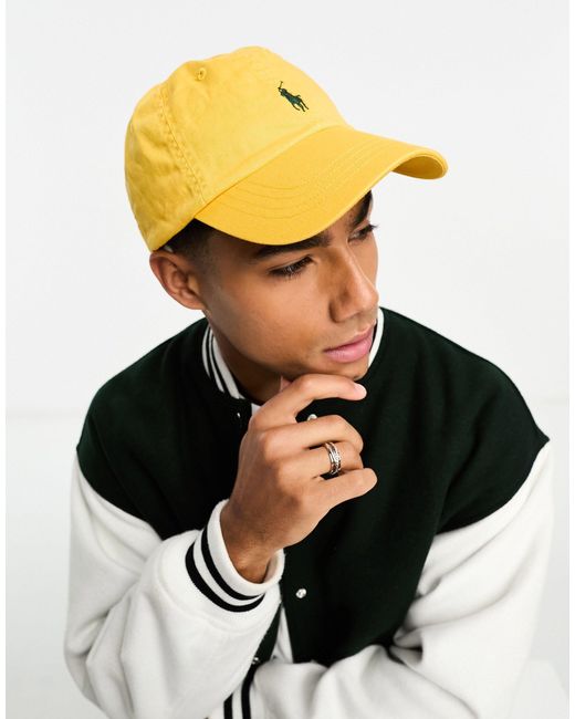 Gorra amarilla con logo Polo Ralph Lauren de hombre de color Amarillo | Lyst