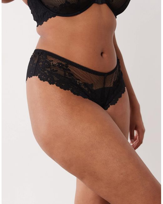 Asos design curve - ruby - string échancré en dentelle ASOS en coloris Black