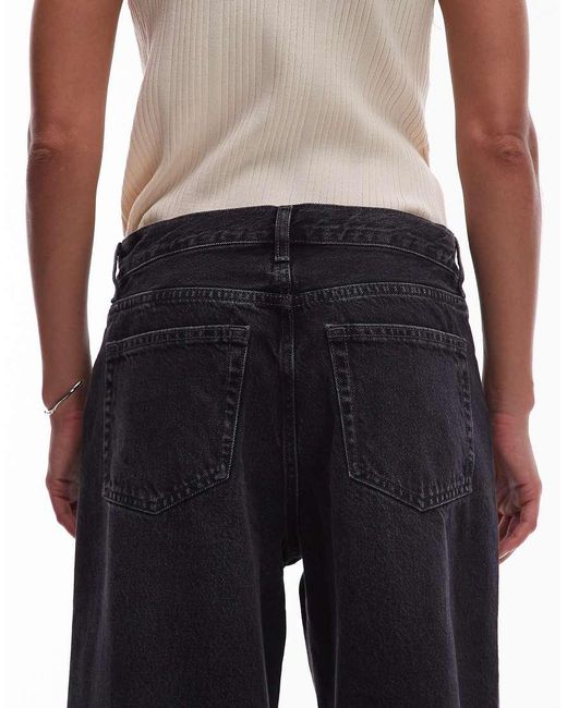 ARKET Black Cloud Low Rise Baggy Wide Leg Jeans