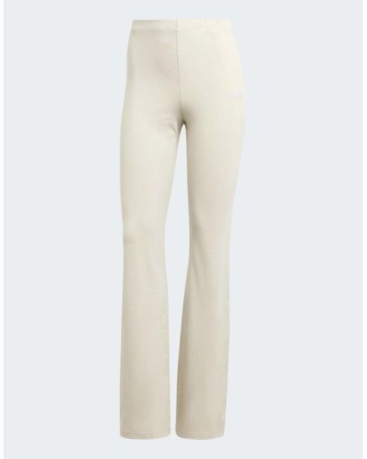 Adidas Originals White Essentials Small Logo Flared Leggings