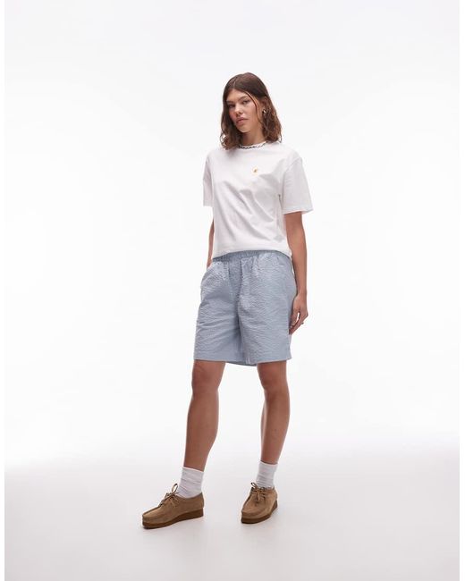 Carhartt White Toland Seersucker Regular Fit Short Co-ord