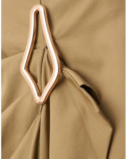 ARRANGE Natural Drape Structured Maxi Skirt With Metal Trim