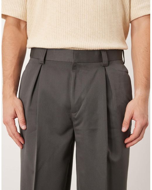 ASOS Natural Smart Oversized Tapered Pants for men
