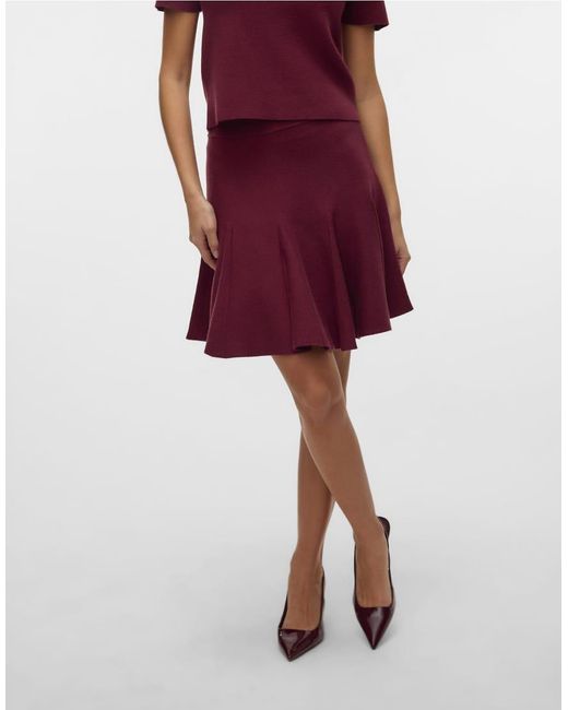 Vero Moda Gebreide Rok in het Red