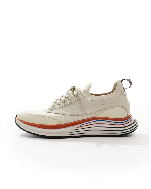 Paul Smith White Paul Smith Chunky Logo Trainers With Stripe Sole for men