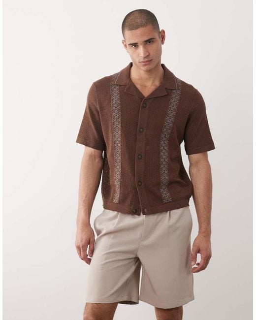 Only & Sons Natural Pull On Pleated Shorts for men