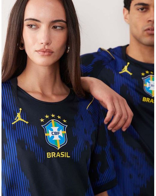 Nike Football Blue Nike Jordan Brazil World Cup 26 Away Shirt