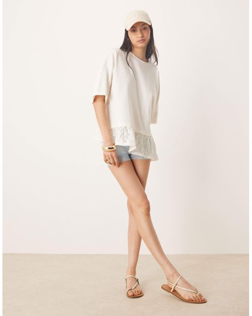 ASOS White – kastiges oversize-t-shirt
