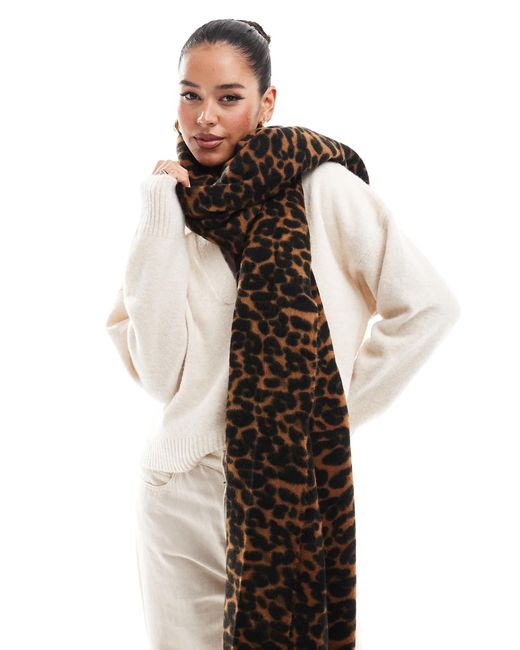 ASOS Multicolor – gewebter schal mit leopardenmuster