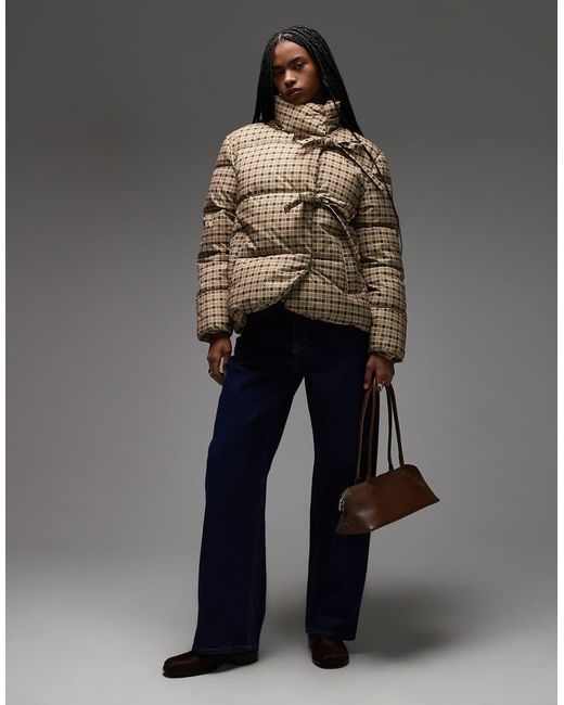 Collusion Gray Puffer With Bow Fastening