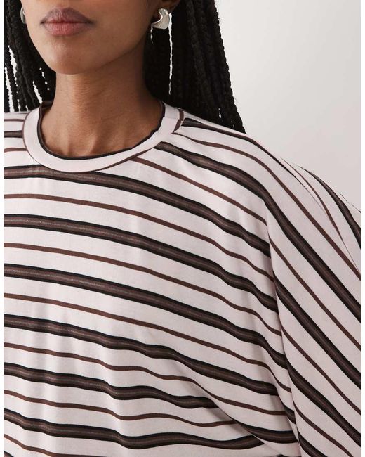 ASOS Gray Batwing Sleeve Cinched Waist Top