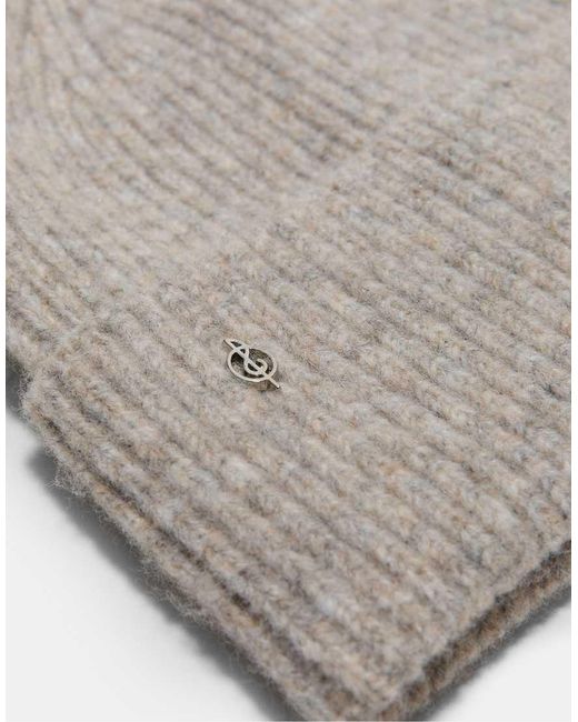 Stradivarius Basic Gebreide Muts in het Gray