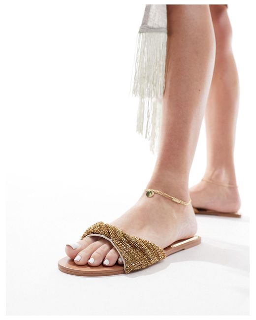 SIMMI Pink Simmi london wide fit – kenya – flache sandalen