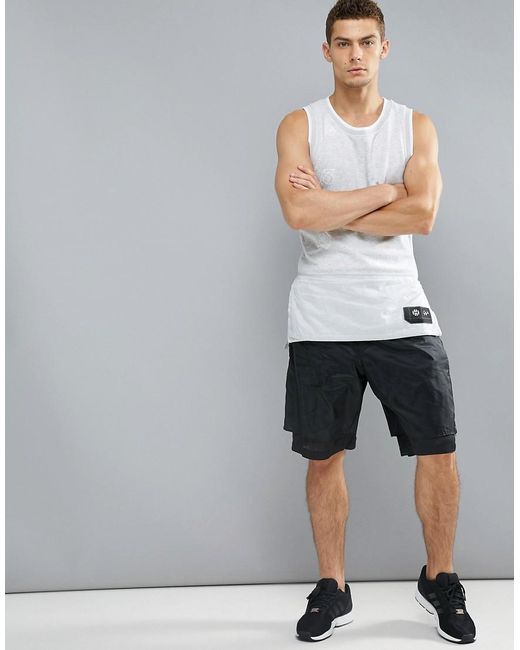 adidas Adidas Double Layer Basketball Shorts in Black for Men