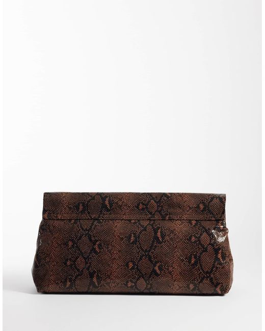 ASOS Brown Large Soft Clutch