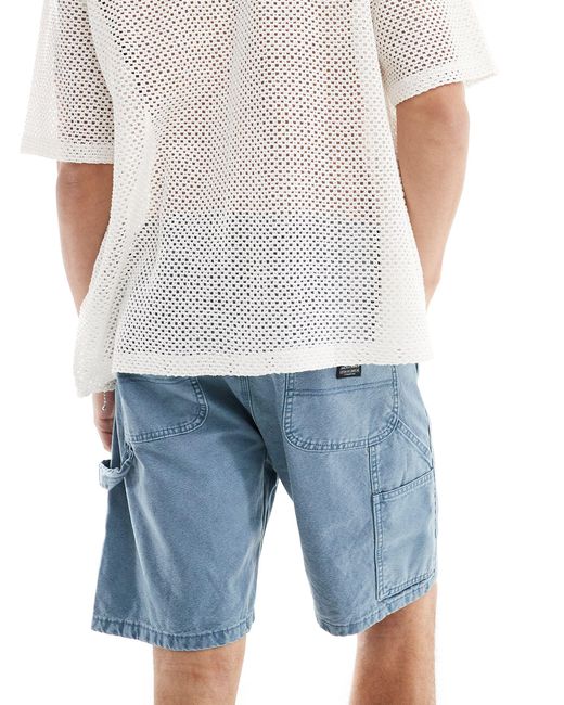 Jack & Jones – weite carpenter-jeansshorts in Blue für Herren