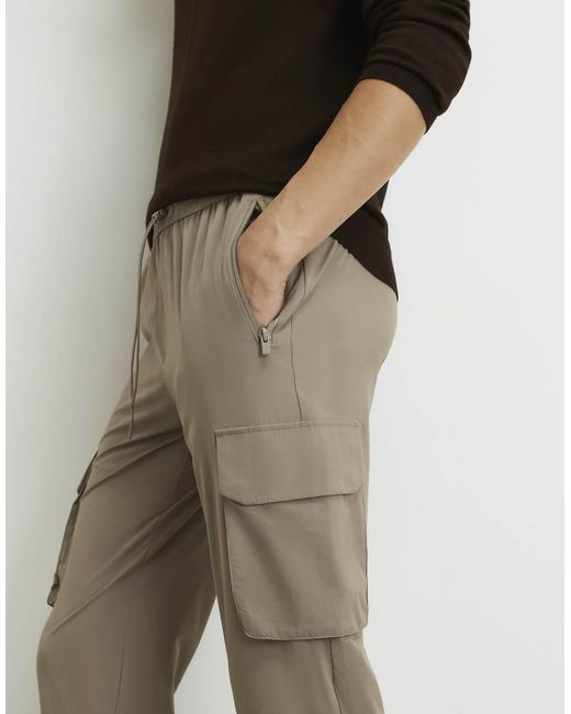 River Island Natural Skinny Fit Cargo Trousers for men