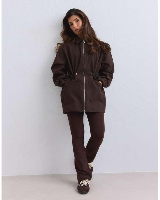 Aim'n Brown Chocolate Waterproof Zip Jacket