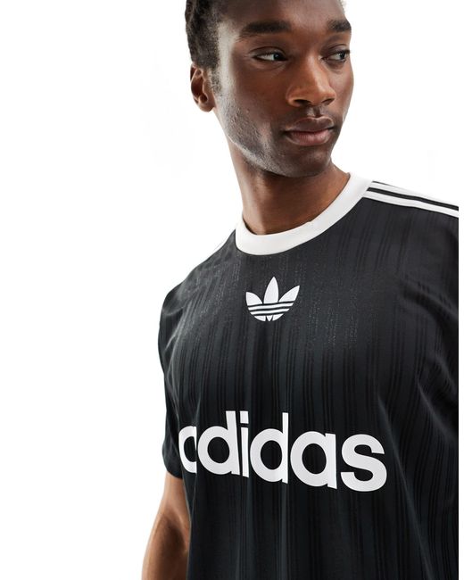 Adidas Originals Black Adicolor Football T-shirt for men