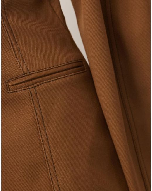 Blazer d'ensemble sculpté en sergé - marron ARRANGE en coloris Brown