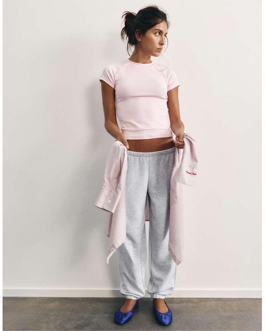 Pull&Bear Basic Joggerbroek in het Pink