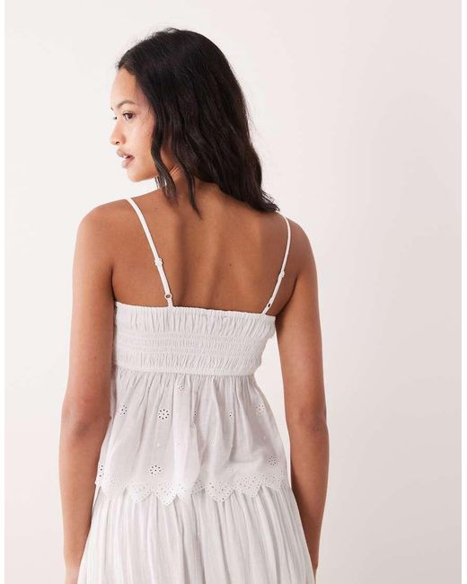 Wednesday's Girl White Floaty Cami Top
