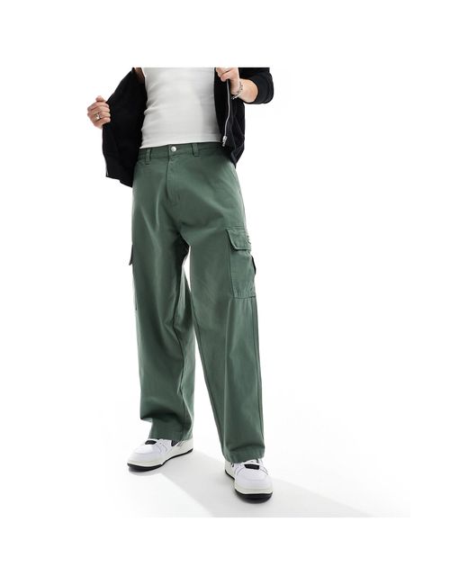 Obey Green Twill Cargo Trouser for men