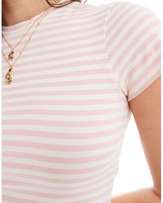 ASOS White Mix & Match Fitted Pyjama Tee With Picot Trim