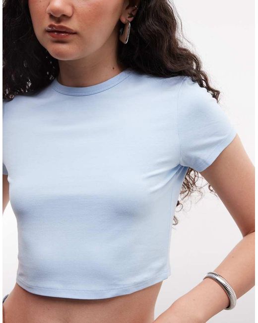 Collusion Blue Super Crop T-shirt