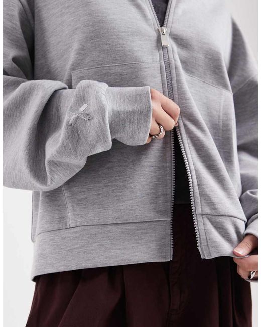 Collusion Gray Zip-through Hoodie