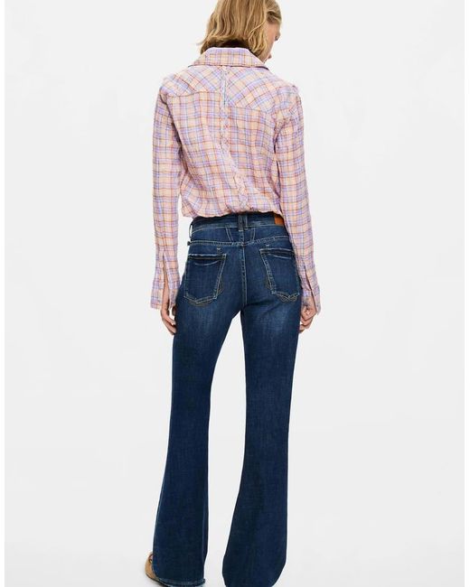 Desigual Blue Washed Flared Jeans