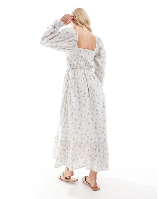 Miss Selfridge White Milkmaid Maxi Dress